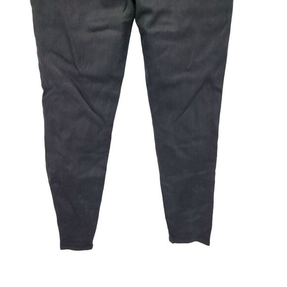 Lovers + Friends Denim Black Wax High Rise Skinny Jeans 30 Exposed Zipper Baddie - Picture 9 of 12